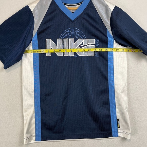 NIKE Hoops Vintage Silky Short Sleeve Basketball Warm Up Top Youth Boys Large - Picture 8 of 10
